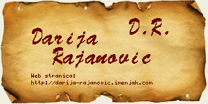 Darija Rajanović vizit kartica